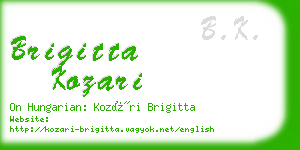 brigitta kozari business card